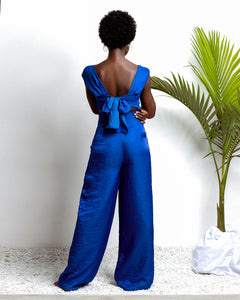 Ali Blue Satin Set